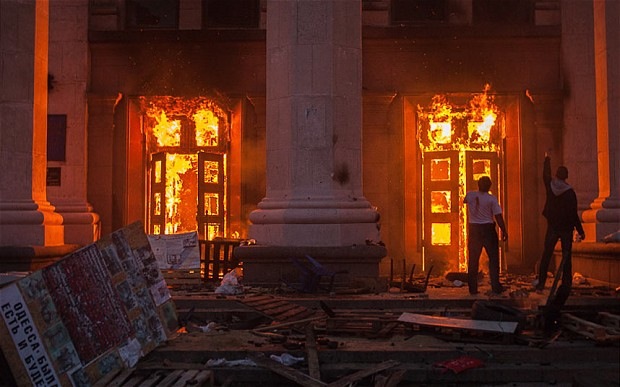 Op 2 mei 2014 werd het vakbondsgebouw in Odessa in brand gestoken waarbij 48 mensen om het leven kwamen.